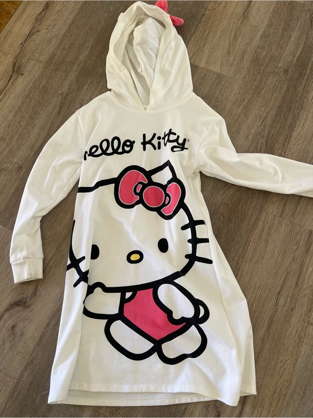 Hello Kitty White Dress with Pink Bow Graphic